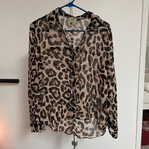 Tops - Cheetah Print Blouse